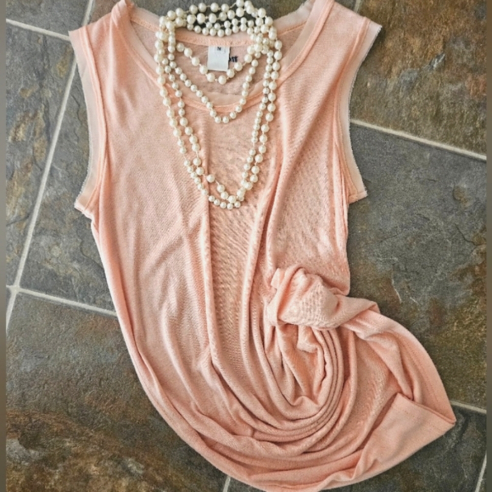 Sleeveless Peach Dress
